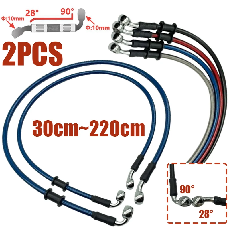 Motorcycle Brake Cable - 2X 10Mm 28-90 Derajat Kabel Selang