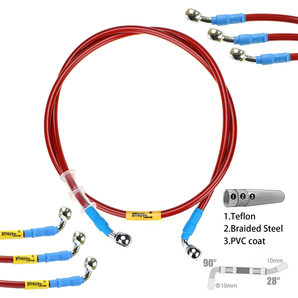 Brake Line Motorcycle - Selang rem hidrolik, 400mm-2400mm kabel 10mm